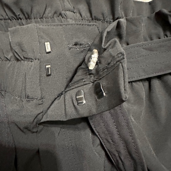 🛍️32 Degrees Cool black high waist pants with ties belt and front zipper size S - Picture 9 of 9